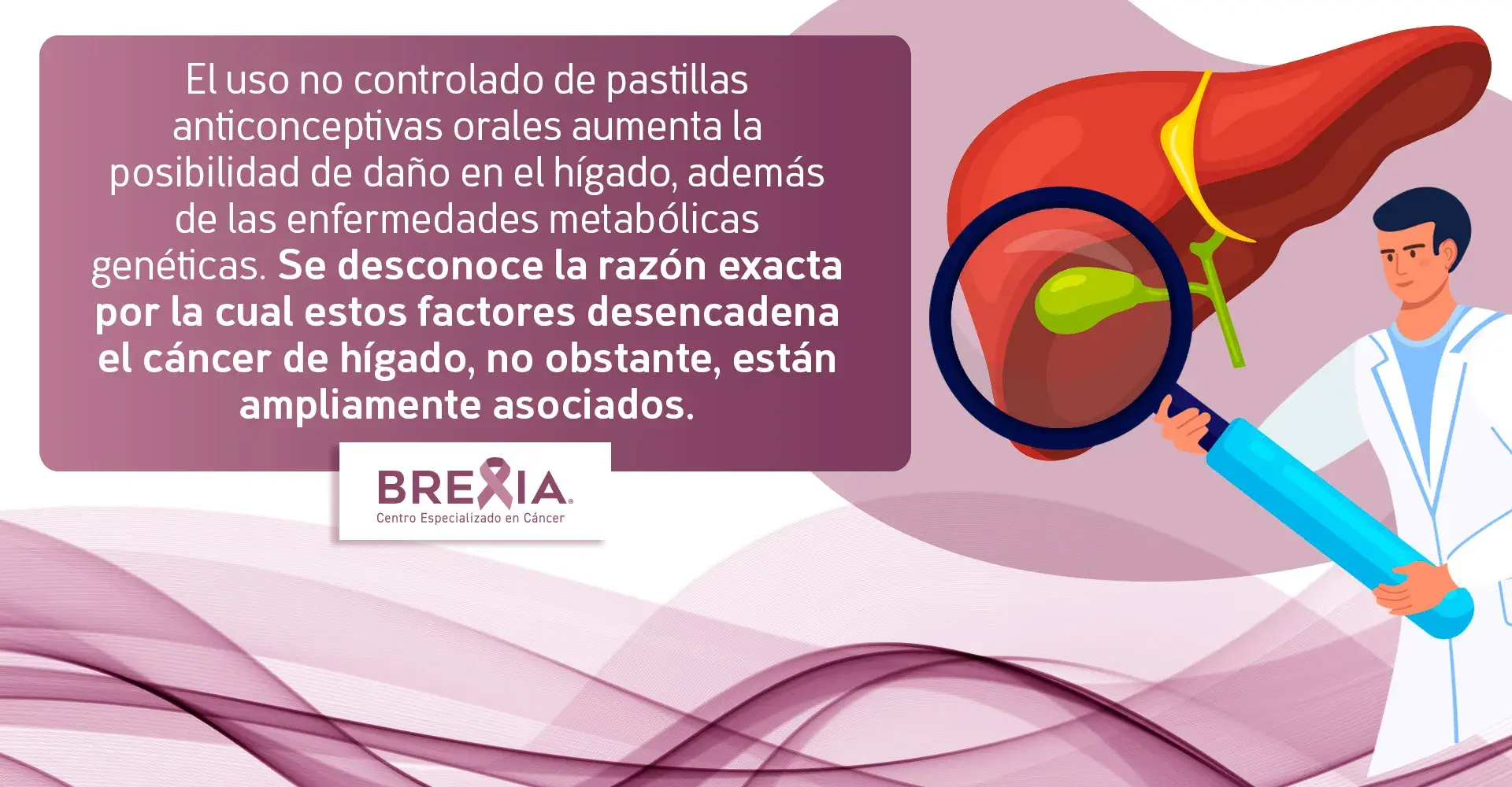 Las causas del cáncer de hígado está asociado con el uso de pastillas anticonceptivas orales y la cirrosis