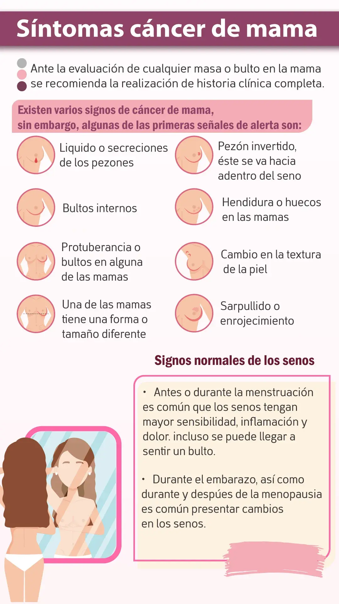 Síntomas de alerta del cáncer de mama